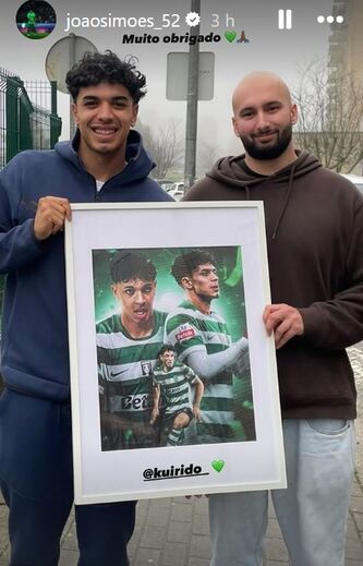 Designer Miguel Querido fez um quadro com a figura do internacional sub-21