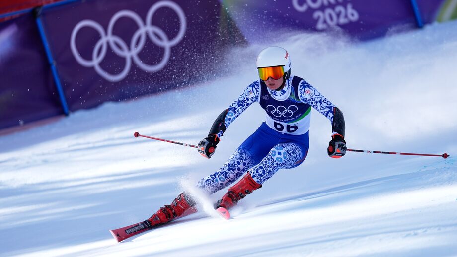 Esquiadora lusa em ação