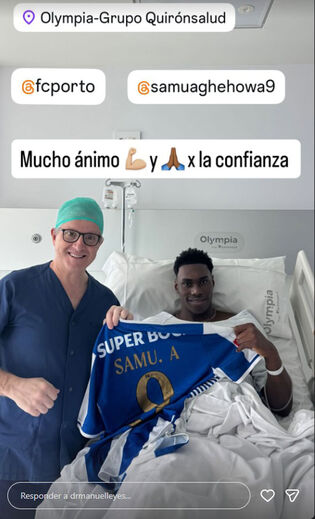 Samu no hospital com o cirurgião Manuel Leyes