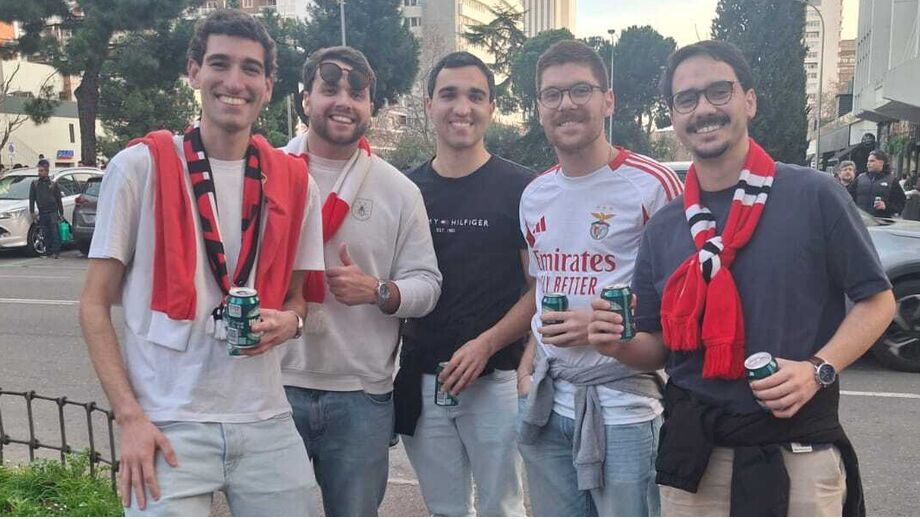 Filipe Serras, Rui Vicente, Telmo Alves, João Matos e João Martins viajaram até Madrid