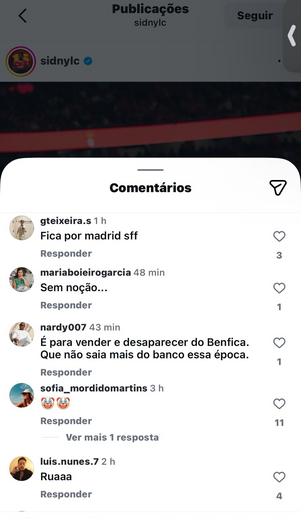 Os comentários de adeptos do Benfica nas redes sociais de Lopes Cabral após o jogo com o Real Madrid