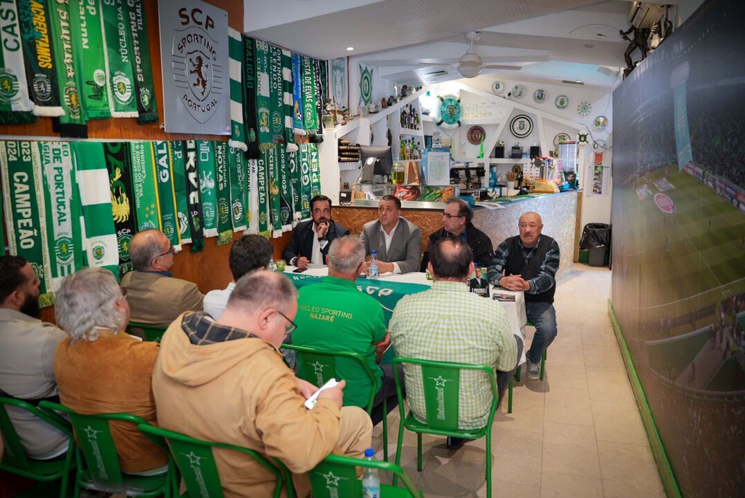 Bruno Sorreluz critica direção do Sporting em ação de campanha na Nazaré