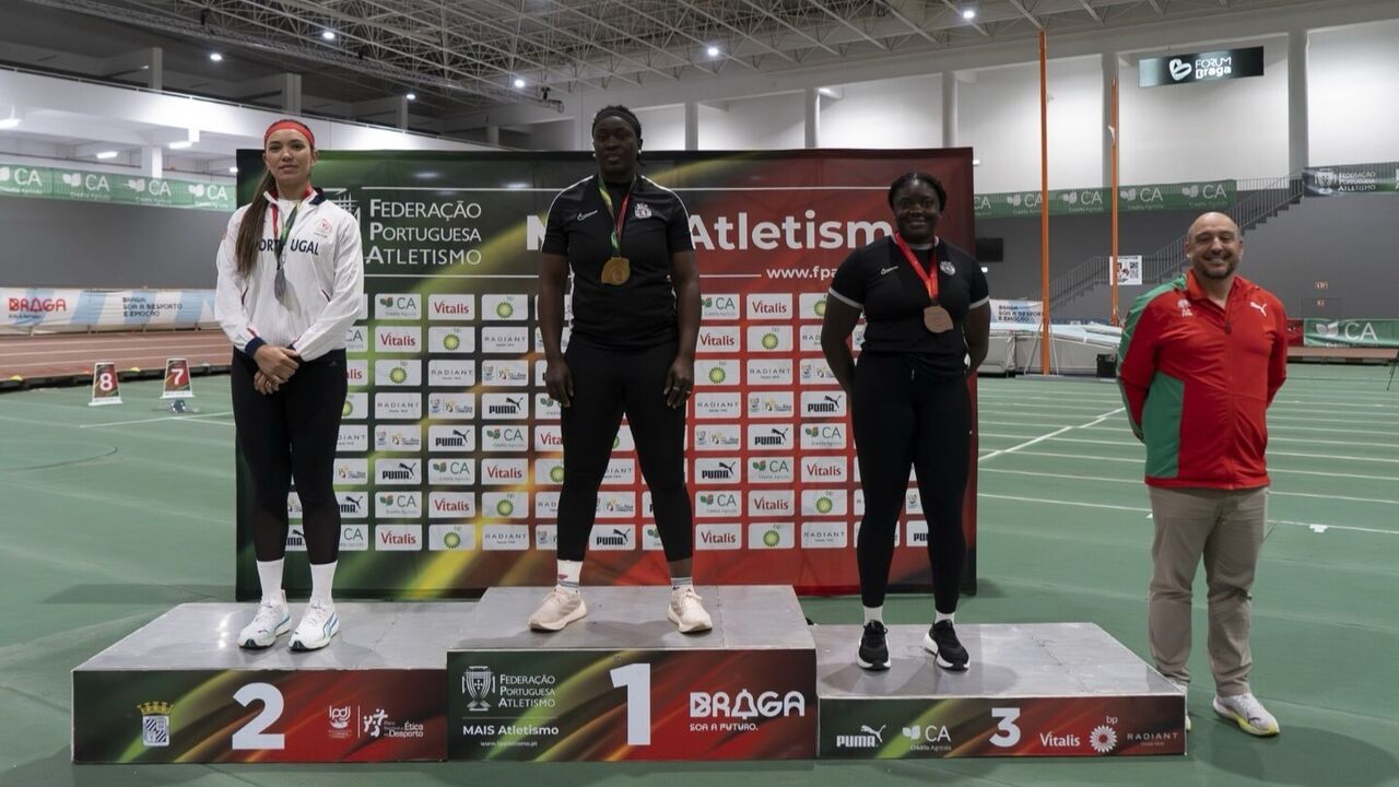 Eliana, Auriol e Inchude no pódio em Braga