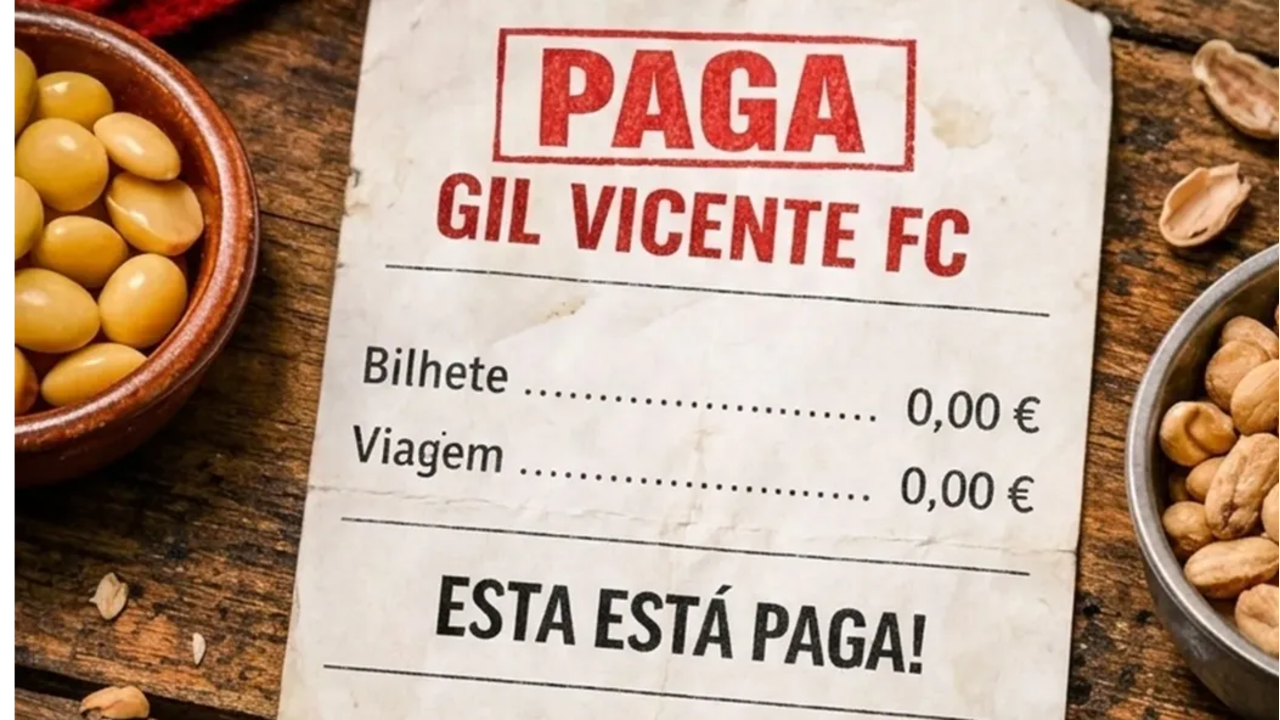 Gil Vicente oferece bilhete e viagem para jogo na Amadora