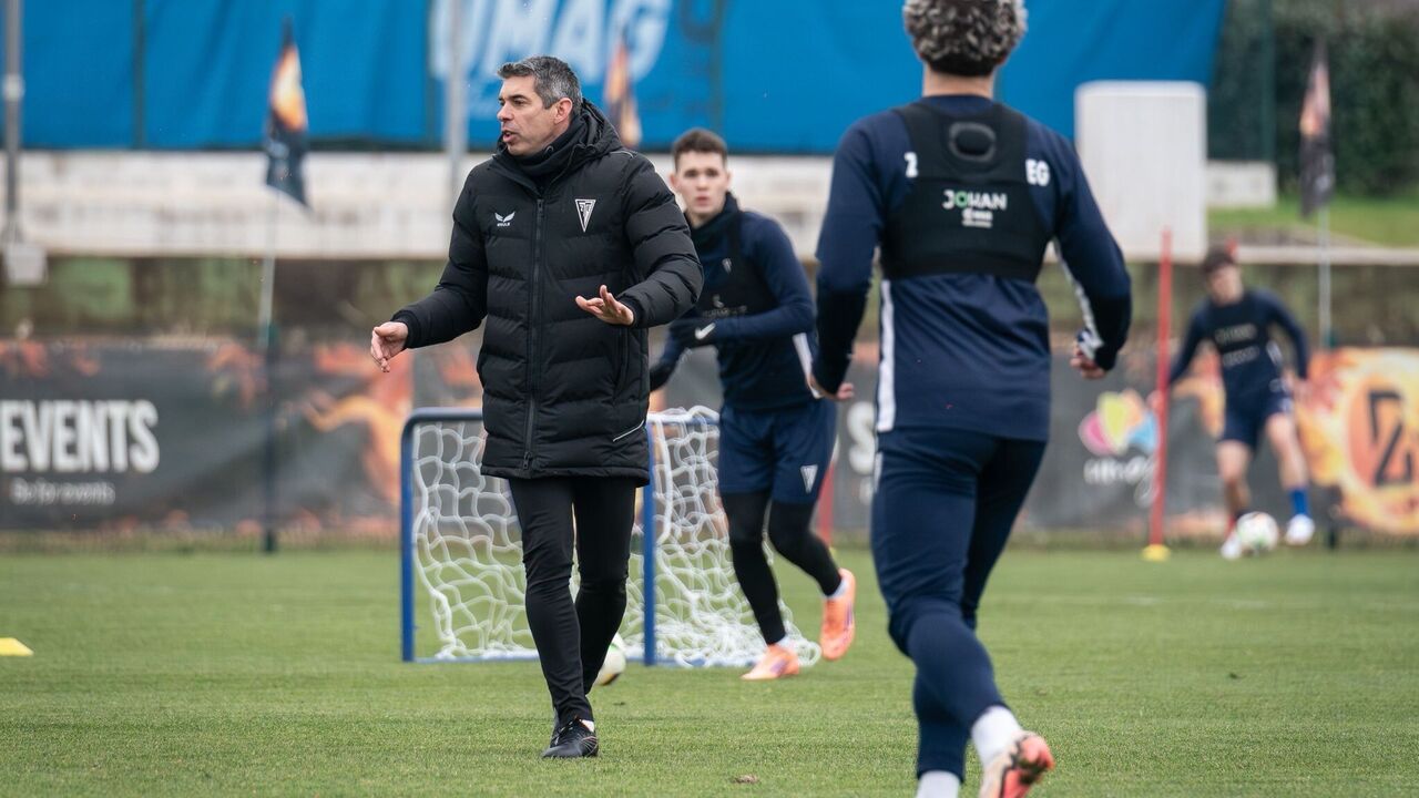 Nuno Campos durante um treino da sua equipa