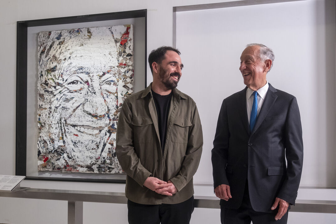 Vhils e Marcelo Rebelo de Sousa