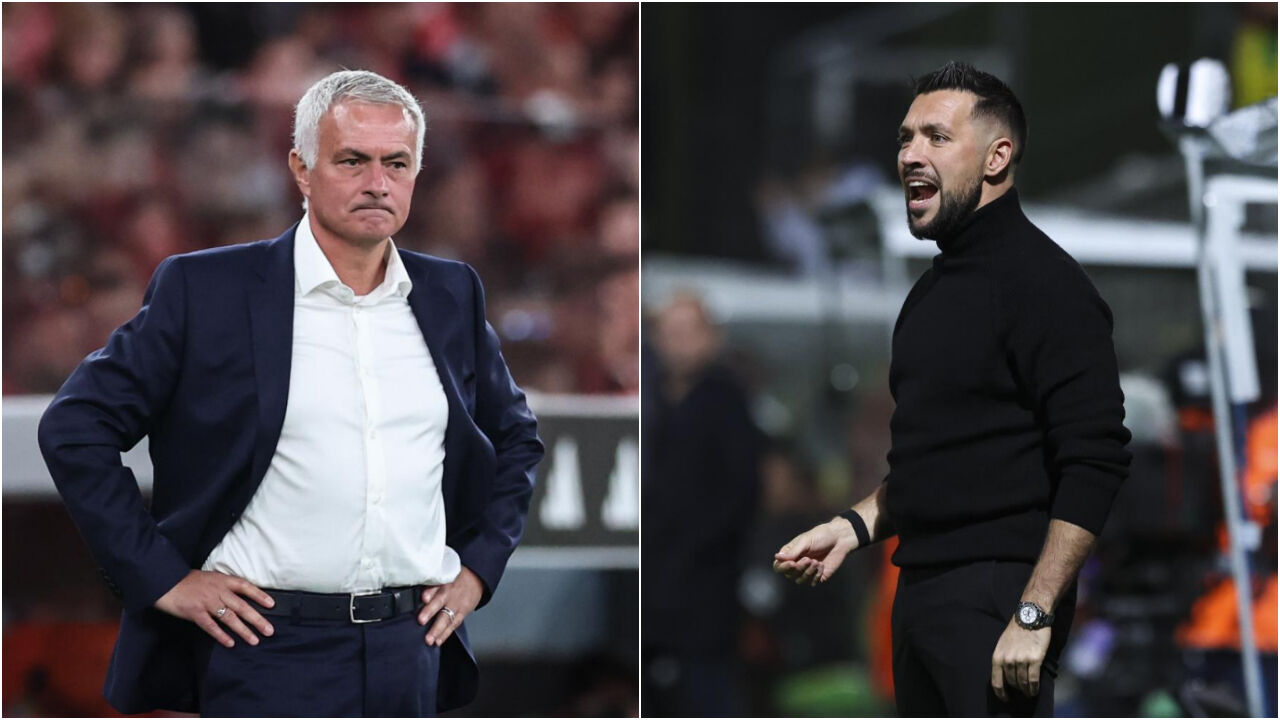 José Mourinho e Francesco Farioli