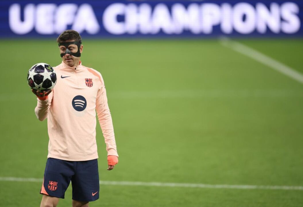 Lewandowski prepara-se para o jogo no St. James Park