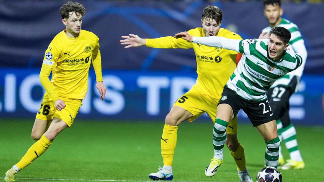 Fresneda em ação durante o Bodo/Glimt-Sporting