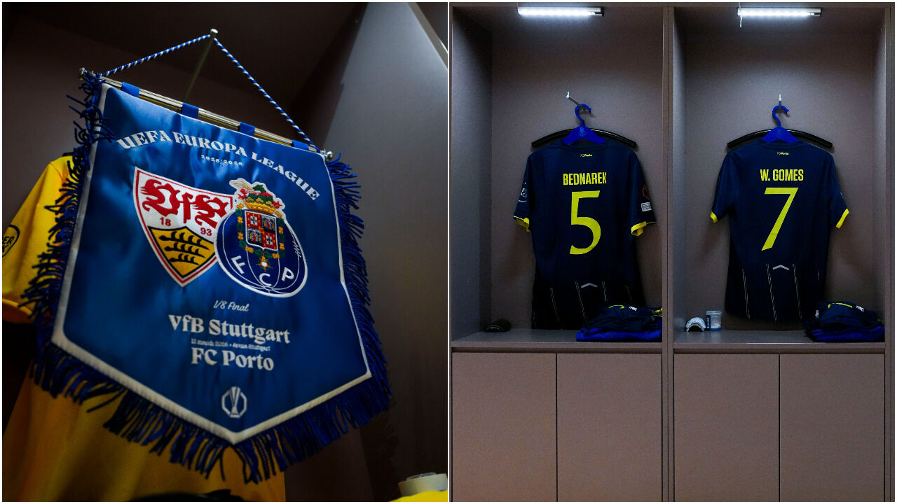 Balneário do FC Porto está preparado para o jogo com o Estugarda