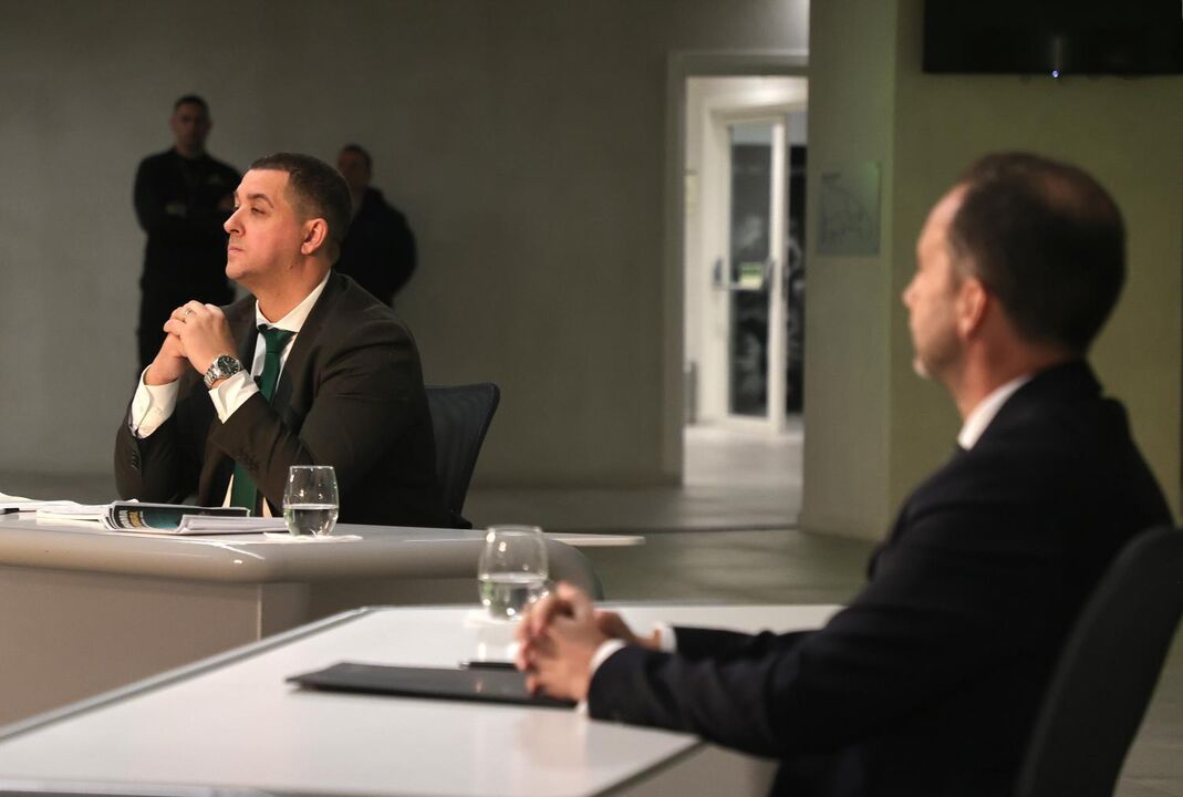Bruno Sorreluz e Frederico Varandas no debate na Sporting TV