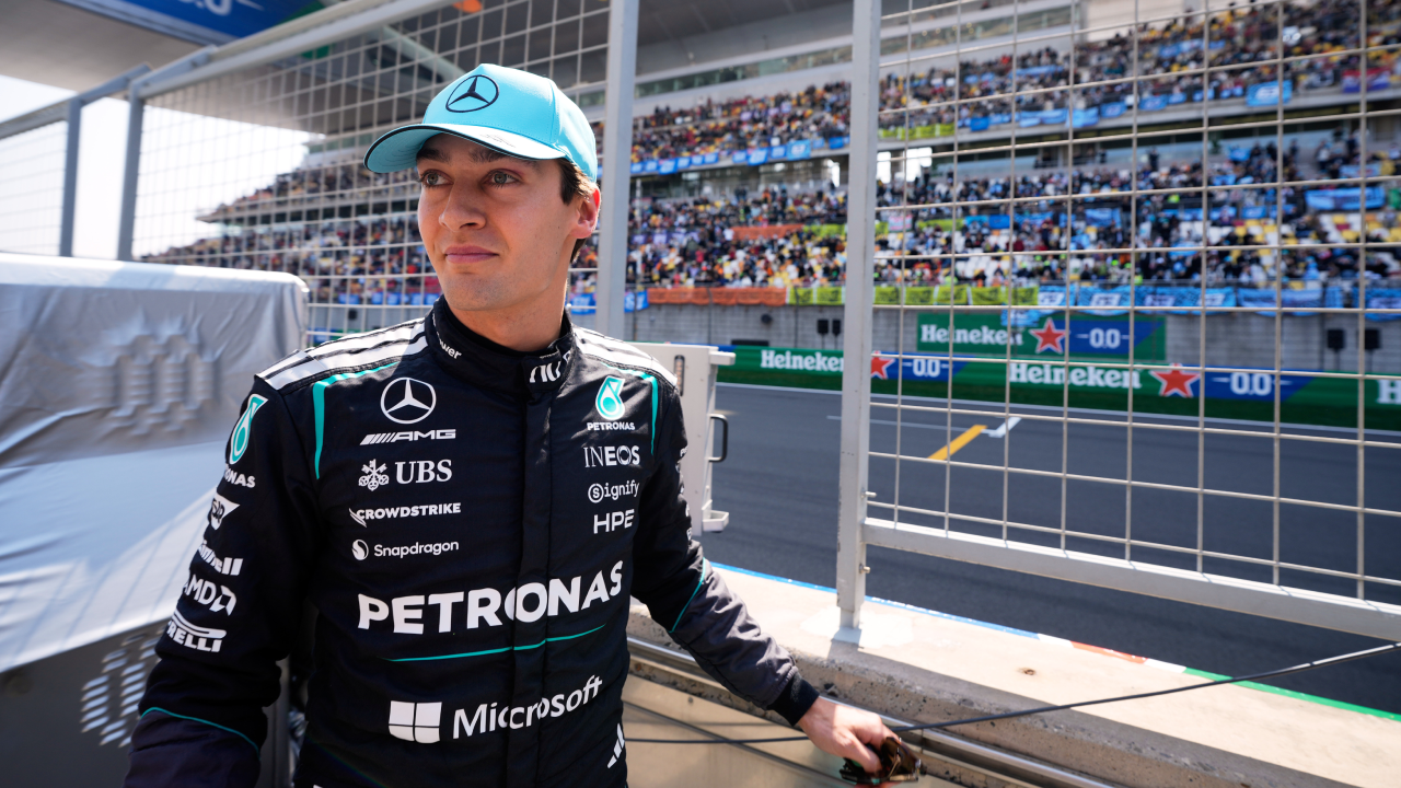 George Russell, piloto da Mercedes, após qualificação para o GP da China de 2026