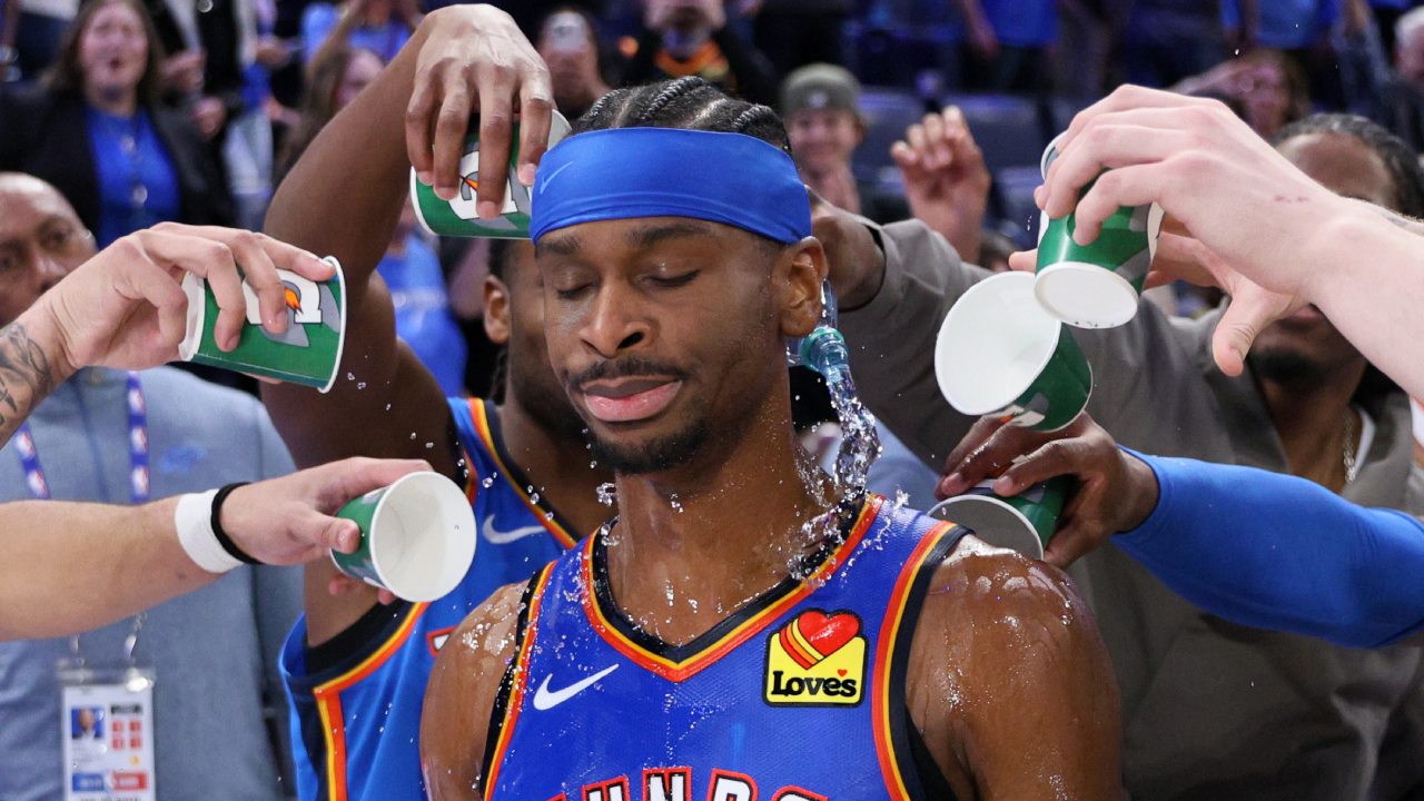 Shai Gilgeous-Alexander após o Oklahoma City Thunder-Boston Celtics