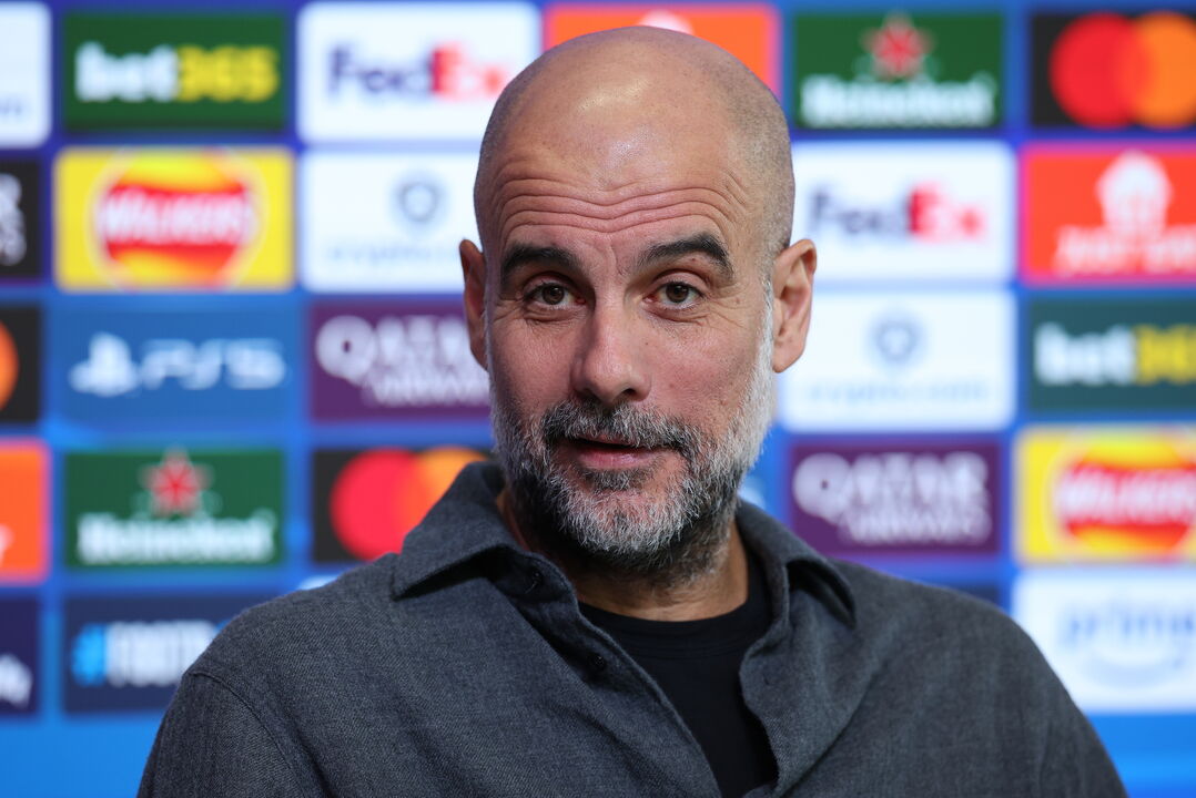 Pep Guardiola na conferência de antevisão ao jogo com o Real Madrid