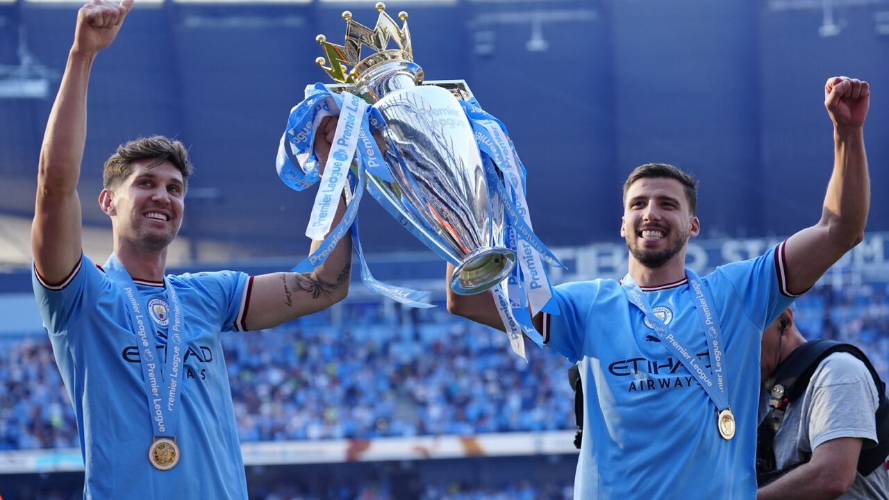 John Stones e Rúben Dias formaram uma dupla de sucesso no Manchester City