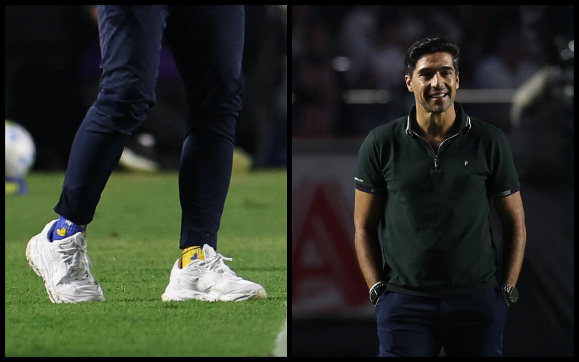 Abel Ferreira marca dia do Síndrome de Down com meias diferentes