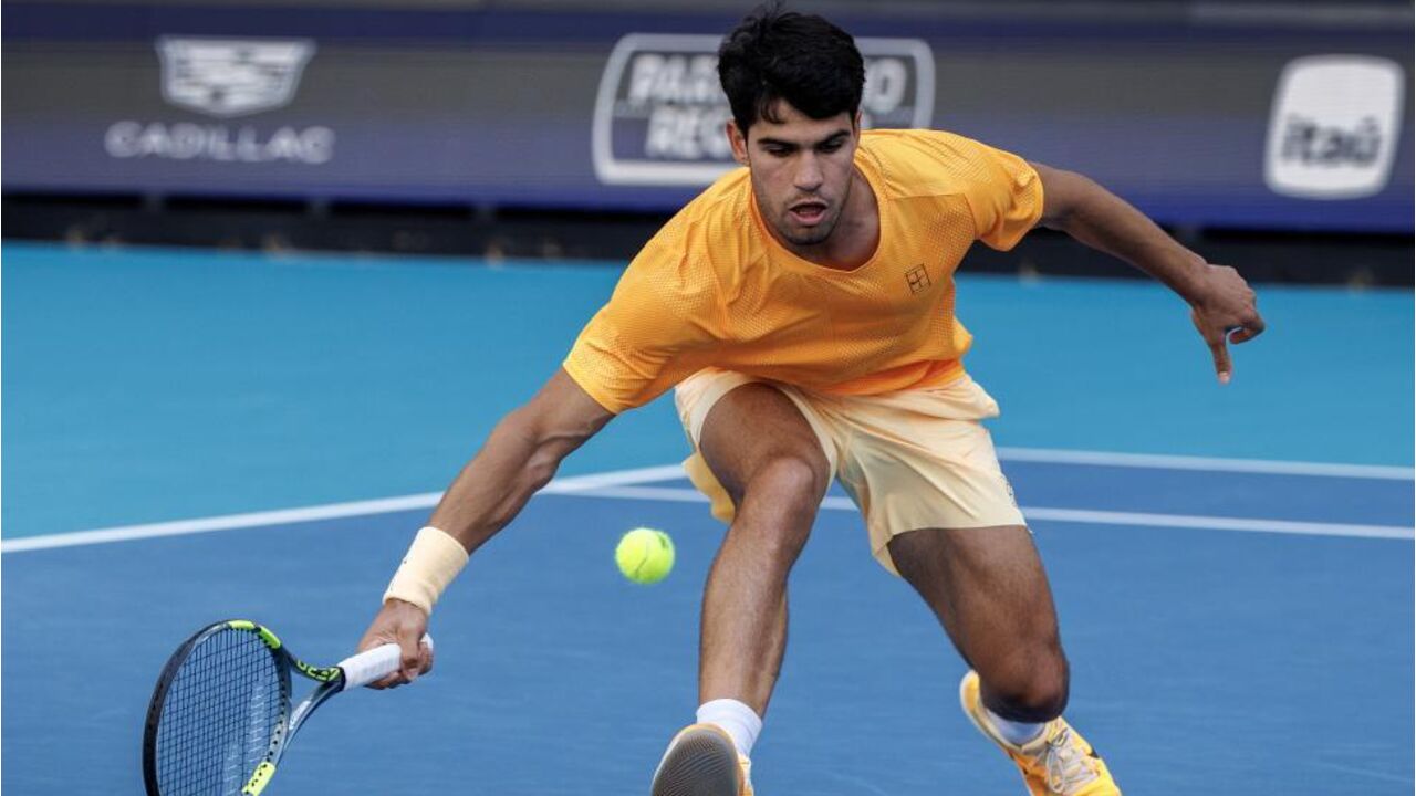 Carlos Alcaraz em ação