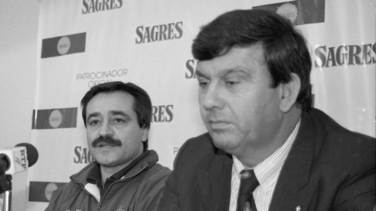 César Carvalheira (à direita) com António Oliveira (à esquerda)