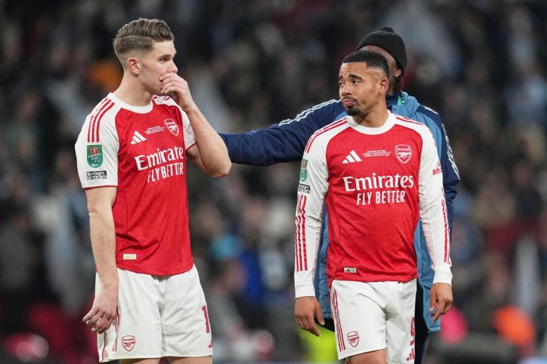 Gyökeres depois da derrota do Arsenal com o Manchester City, na final da Taça da Liga inglesa