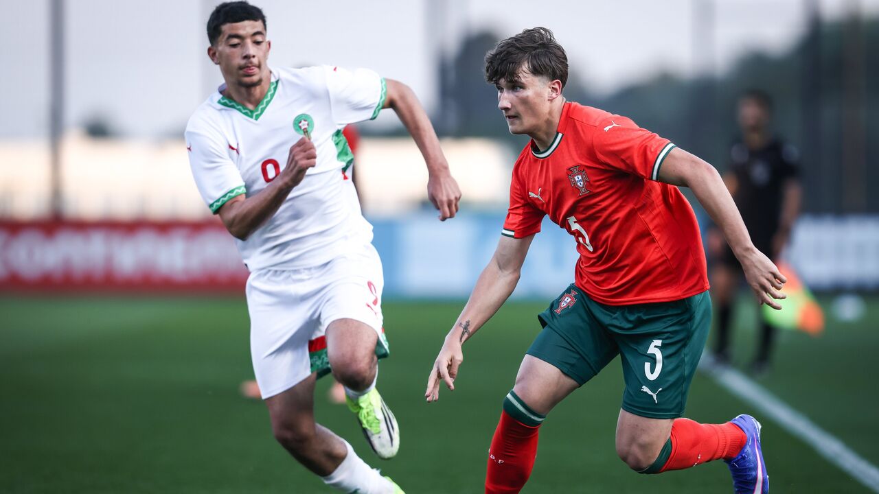 Martim Guedes marca golo na vitória de Portugal sobre Marrocos, no Torneio Internacional de Lisboa