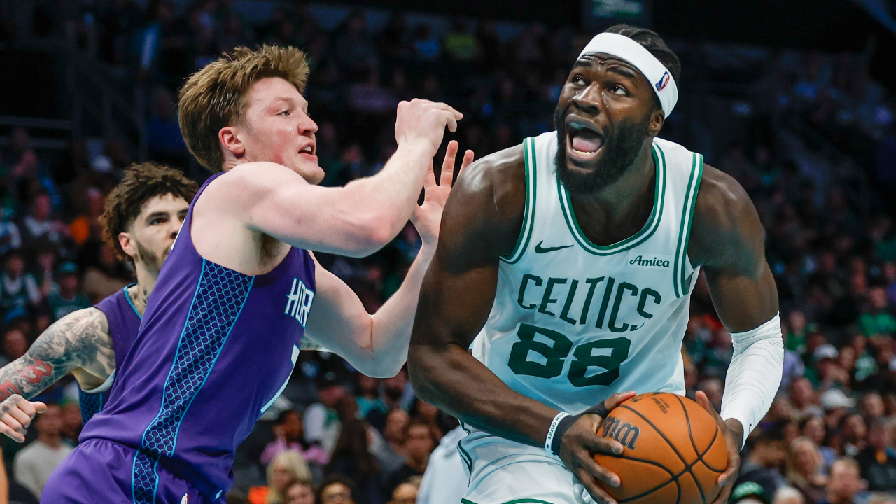 Neemias Queta, jogador dos Boston Celtics, no duelo contra os Charlotte Hornets