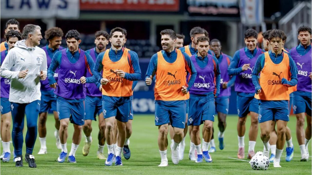 Seleção Nacional no treino na Mercedes-Benz Stadium, em Atlanta