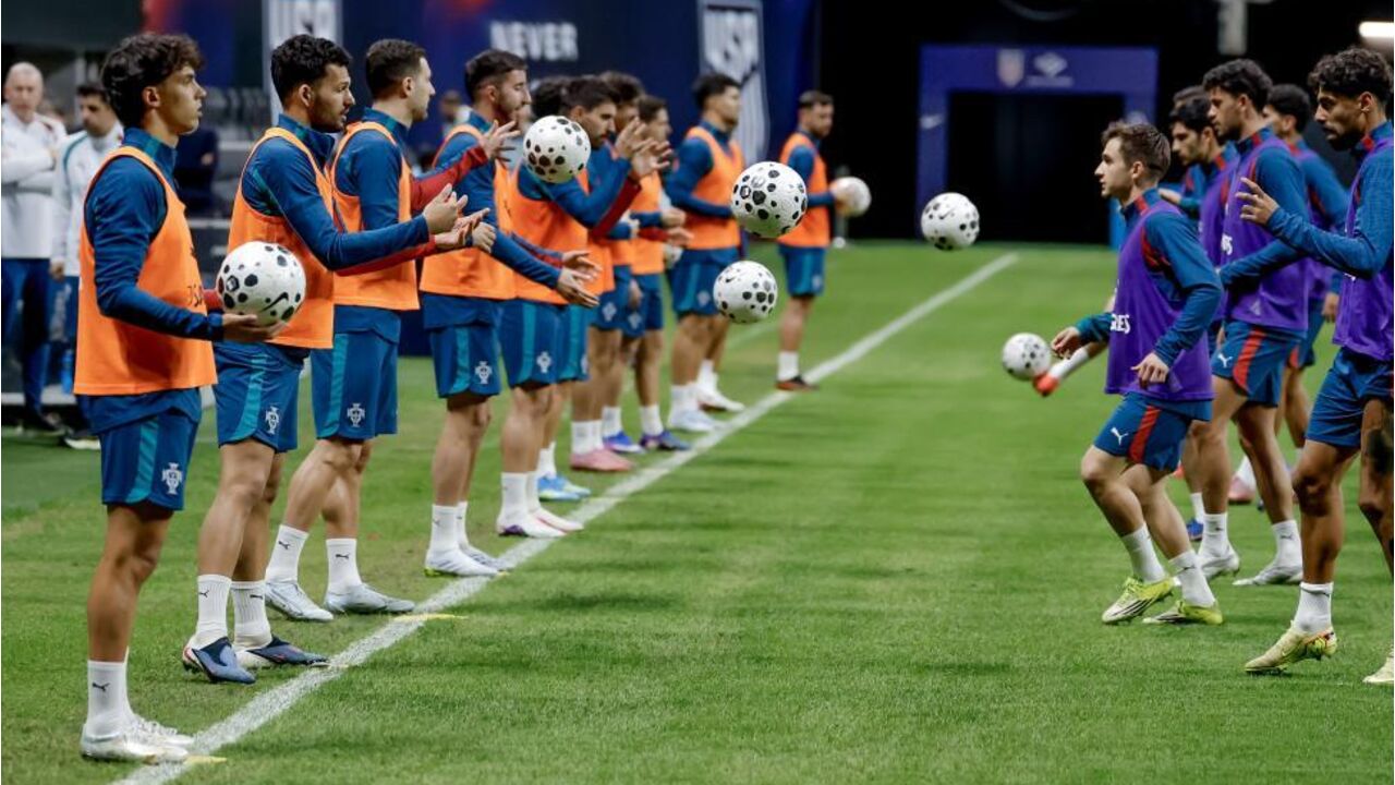 O treino da Seleção Nacional antes dos EUA-Portugal