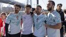 Equipa de futebol de Portugal comemora em Nova Iorque