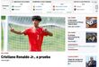 Cristianinho na manchete do jornal 'Marca'
