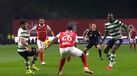 Bola no braço de Arrey-Mbi: o penálti que permitiu ao Sporting voltar a passar para a frente em Braga