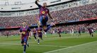 Raphinha celebra golo pelo Barcelona