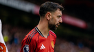 Bruno Fernandes durante o Manchester United-Aston Villa