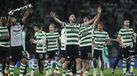 Jogadores do Sporting festejam