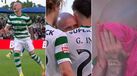 Nuno Santos lesiona-se no Alverca-Sporting, é reconfortado pelos colegas e fica a chorar no banco