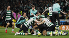 Jogadores do Sporting festejam vitória histórica sobre o Bodo/Glimt na Liga dos Campeões