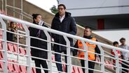 Rui Costa no Seixal a assistir ao duelo da equipa feminina do Benfica frente ao Sp. Braga
