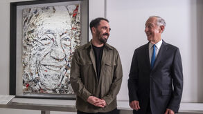 Vhils e Marcelo Rebelo de Sousa