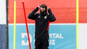 Rafa Silva durante o treino