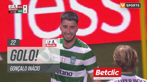 GOLO! Sporting, Gonçalo Inácio aos 22', Braga 0-1 Sporting