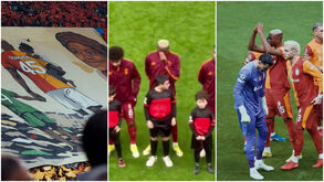 Osimhen 'lavado em lágrimas' com homenagem dos adeptos do Galatasaray à sua falecida mãe