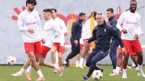 Treino matinal desta quarta-feira, em Braga