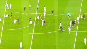 O momento tenso entre Vitinha e Enzo Fernández no final do PSG-Chelsea: até Nuno Mendes teve de intervir