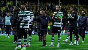 Jogadores do Sporting cabisbaixos após derrota na Noruega, frente ao Bodo/Glimt