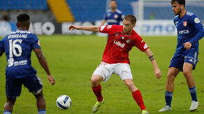 Serginho em ação na vitória açoriana da 1.ª volta (2-0)
