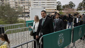 Bruno Sorreluz à chegada ao Pavilhão João Rocha