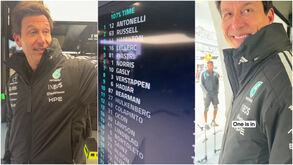 Toto Wolff reage ao 'pódio' com Antonelli, Russell e Hamilton: «Por momentos, achei que tínhamos três carros»