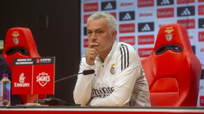 José Mourinho em conferência de imprensa do Benfica