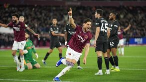 Golo do West Ham frente ao Manchester City