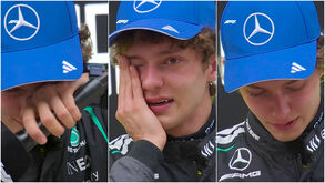 O momento em que Kimi Antonelli não segurou as lágrimas após vencer o primeiro GP da carreira