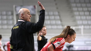 Paulo Tavares reage durante o jogo com o Benfica